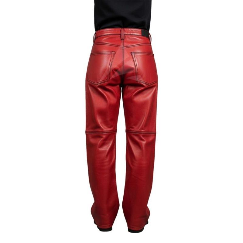Red Leather Pants Male