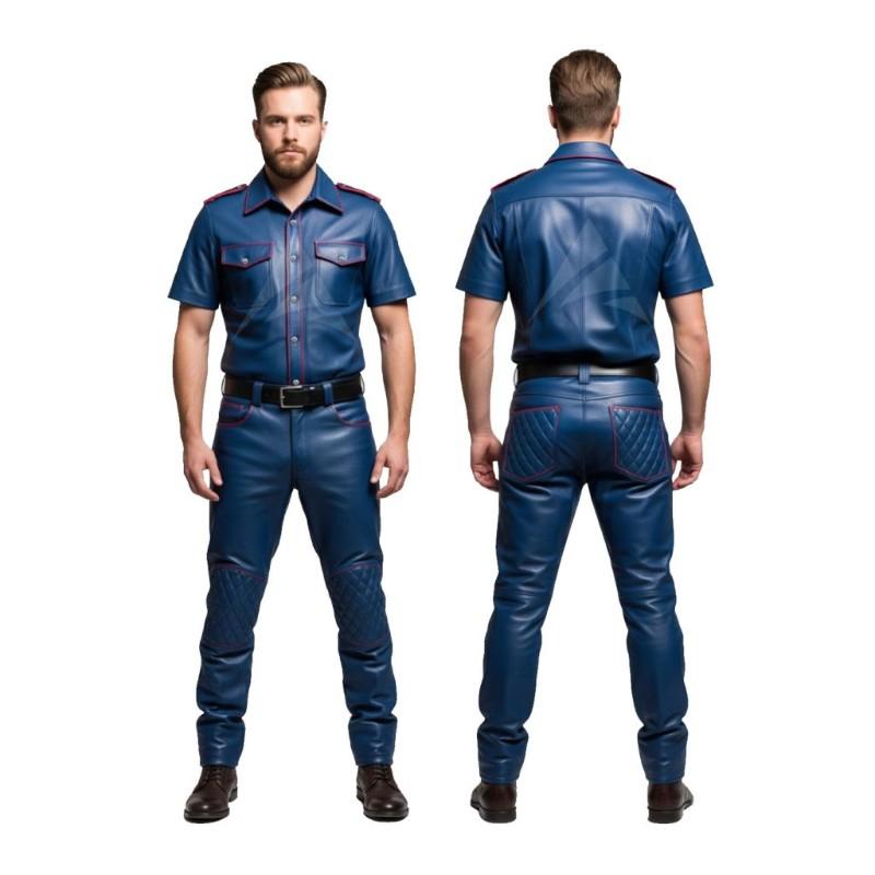 Mens Leather 2 Piece Outfit
