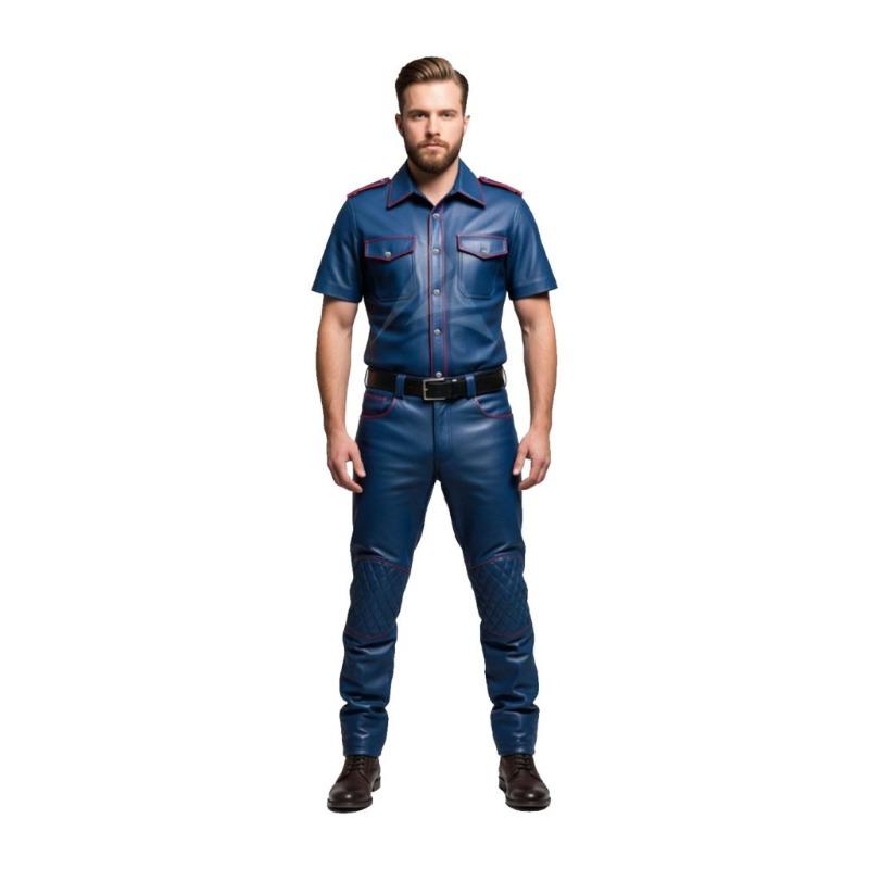 Mens Leather 2 Piece Outfit