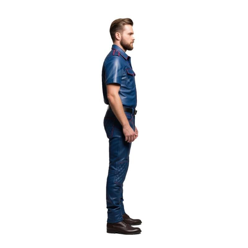 Mens Leather 2 Piece Outfit