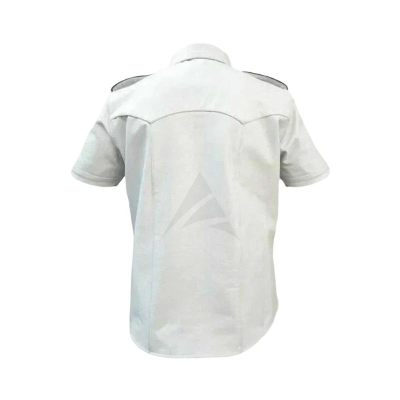 White Real Leather Shirts