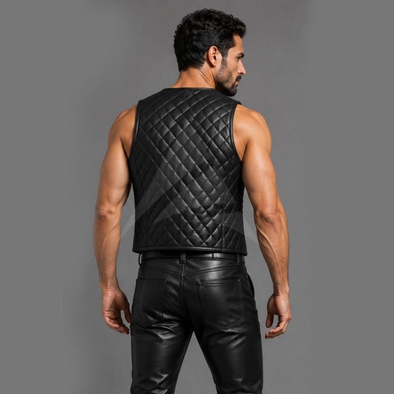 Leather Quilted Vest