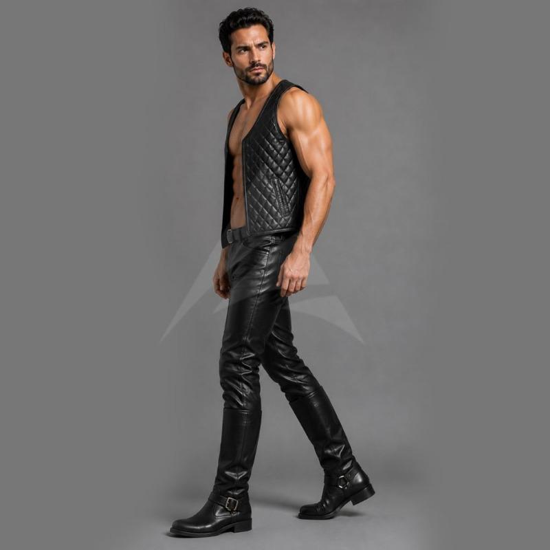Leather Quilted Vest