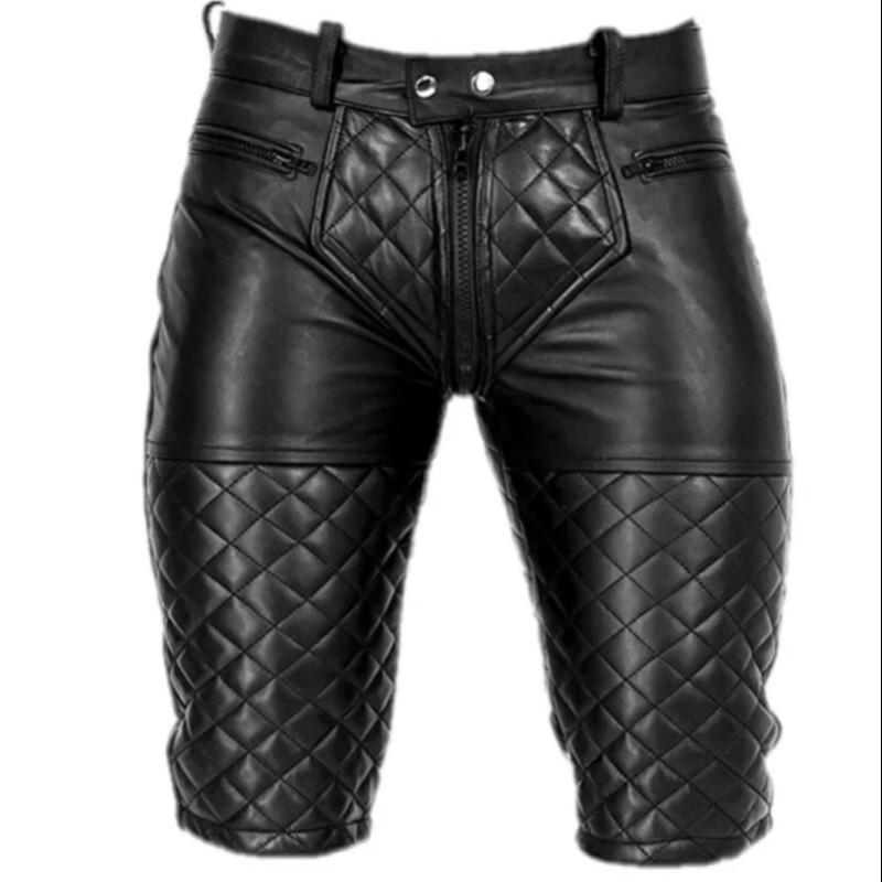 Quilted Leather Shorts