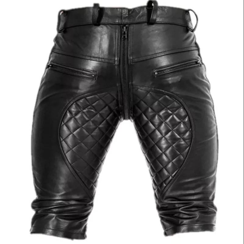 Quilted Leather Shorts