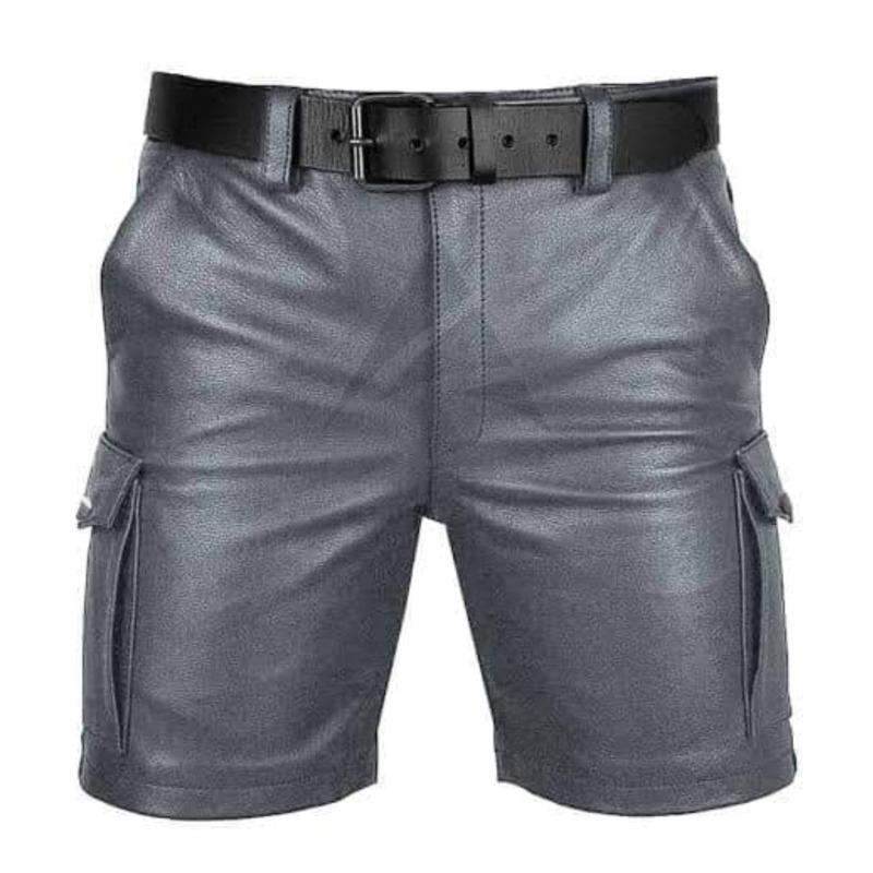 Leather Cargo Shorts