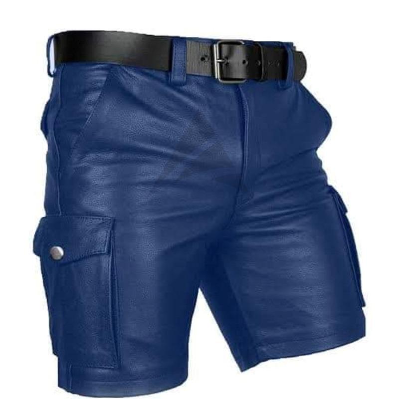 Leather Cargo Shorts