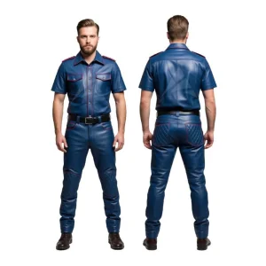 Mens Leather 2 Piece Outfit