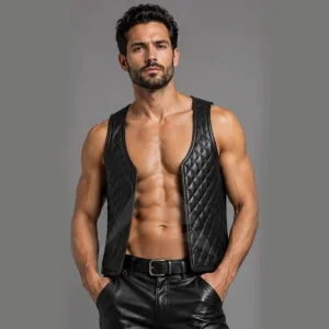 Leather Quilted Vest