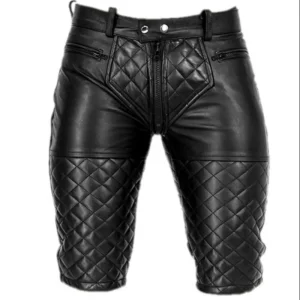 Quilted Leather Shorts