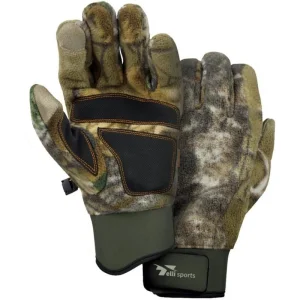 Camouflage Hunting Gloves for Men — Full Finger &amp; Fingerless, Fleece-Lined, Touchscreen Compatible