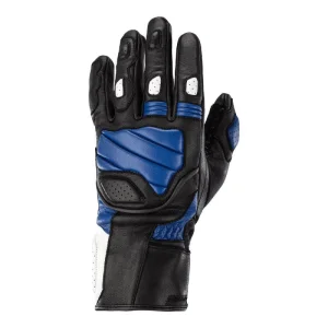 Turbine Gloves CE – Black Blue White (Motorbike Riders Gloves)