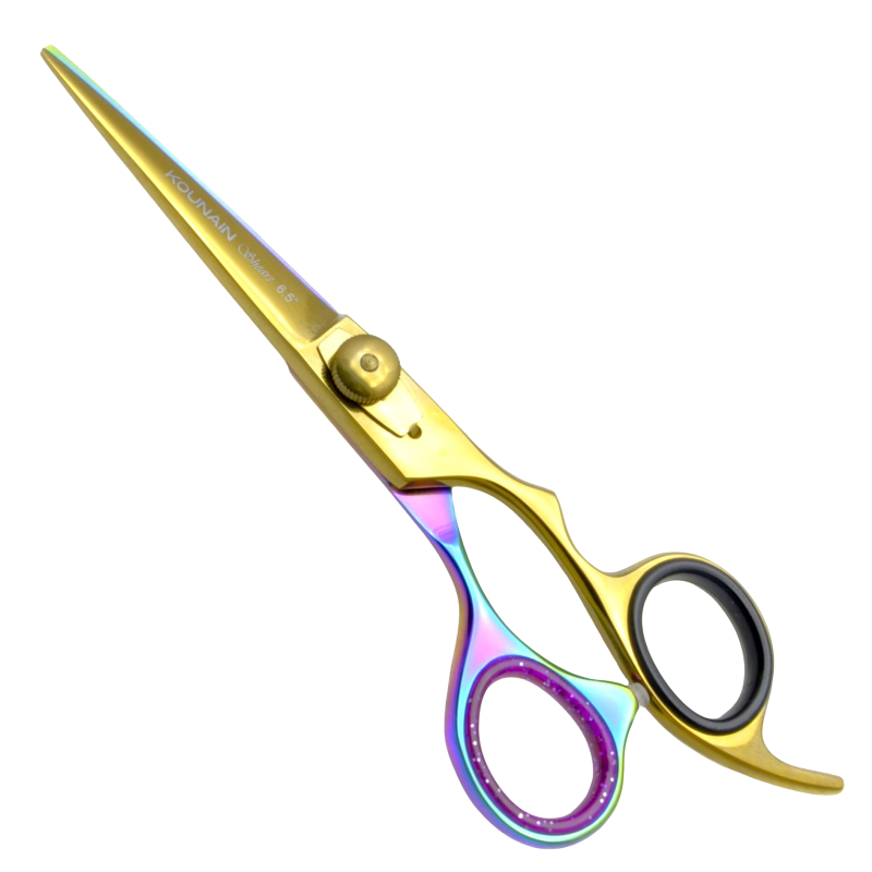 Multi & Gold Plasma Handmade Professional Hair Cutting Scissors - Crafted from Finest Stainless Steel J2/420 for Professionals, Students and Home Users