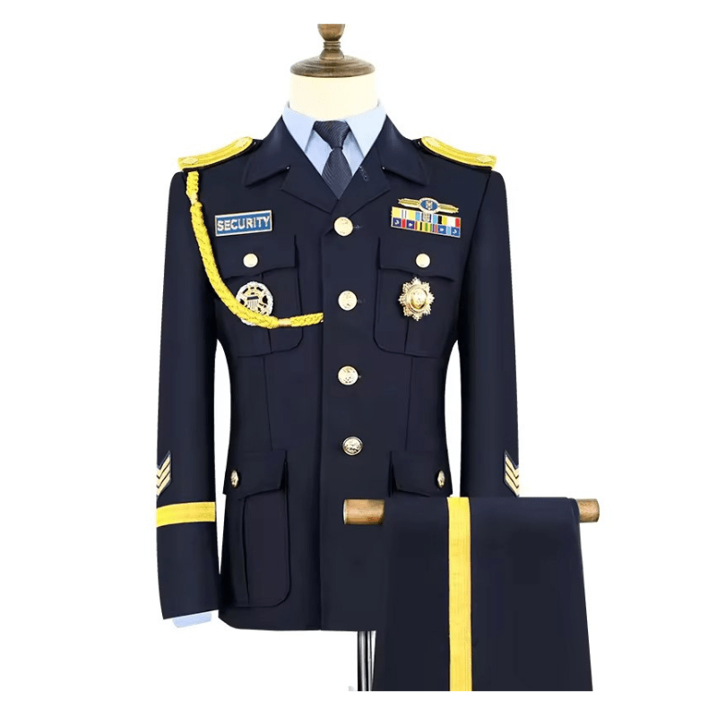 Handmade Embroidered Ceremonial Uniform – Premium Military Parade Dress with Gold Accents