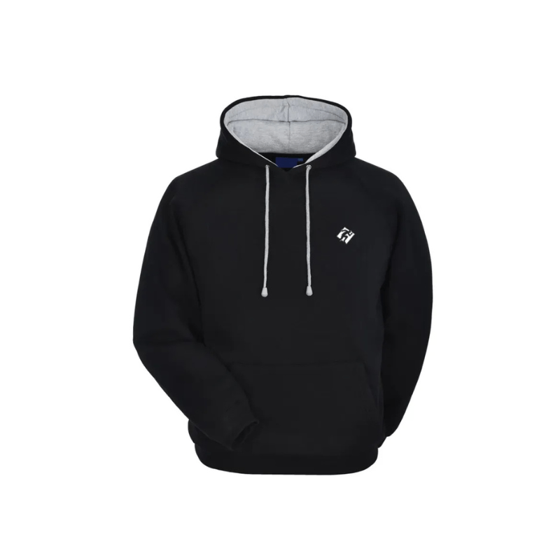 Men’s Soft Fleece Pullover Hoodie – Black &amp; Gray Casual Warm Hoodie for Winter, Streetwear &amp; Daily Wear