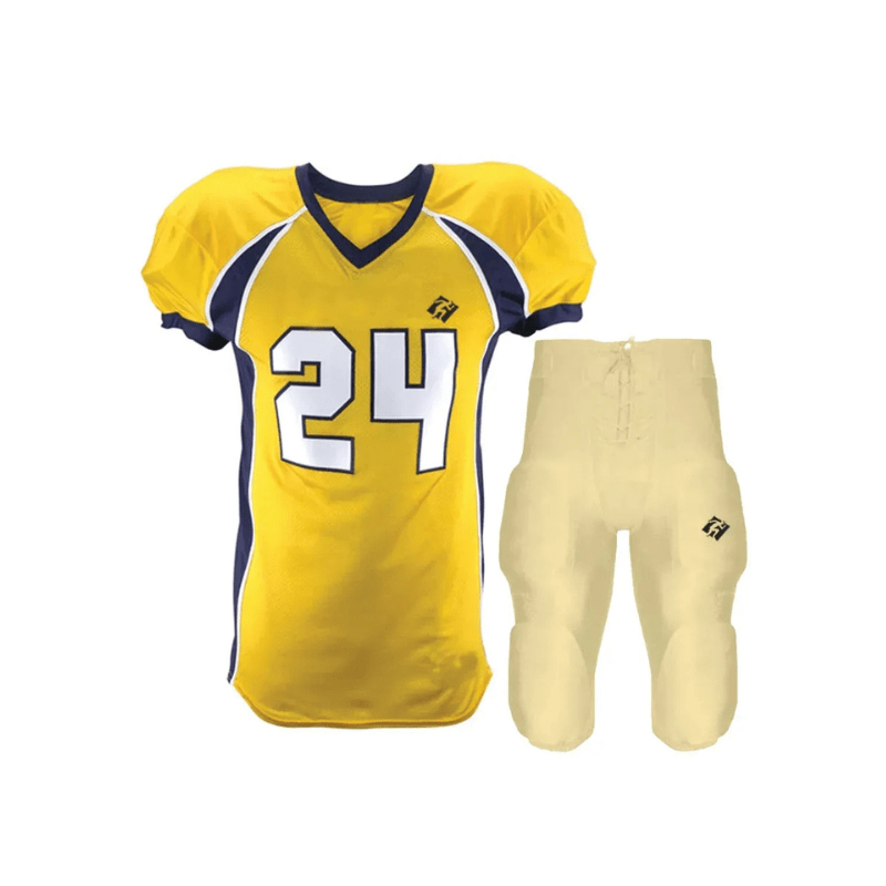American Football Uniform Set – Breathable Stretch-Fit Jersey &amp; Padded Pants for Teams and Training
