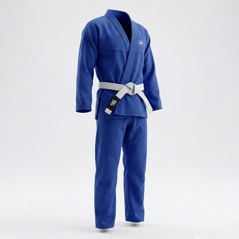 Blue Brazilian Jiu-Jitsu Gi with Durable Woven Fabric for Training &amp; Competition