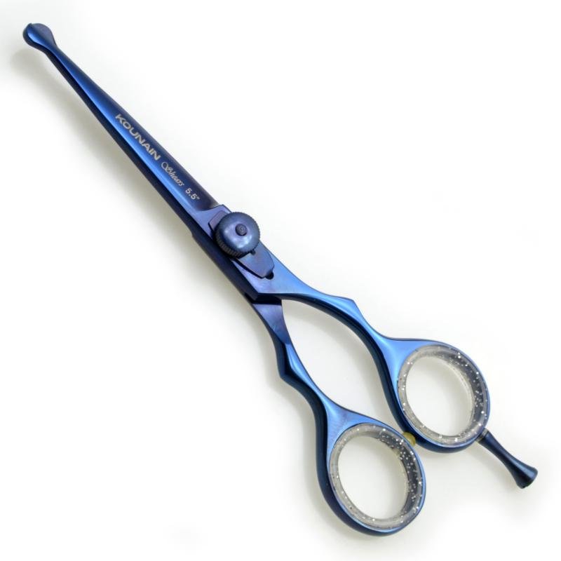 Professional Grooming Scissors – Blue Plasma 5.5" with a safety probe design