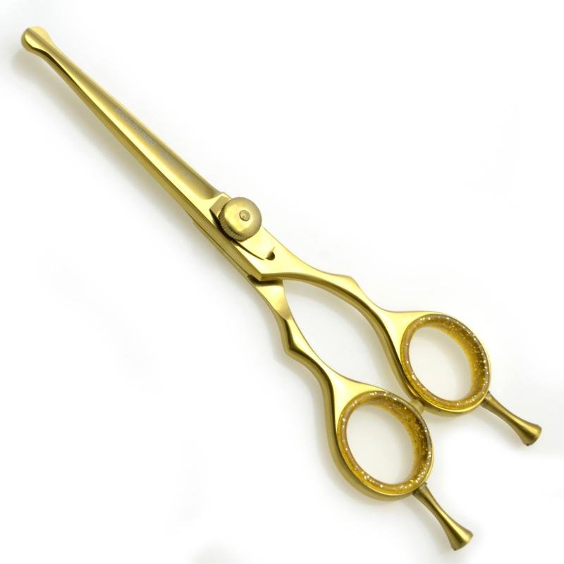 Professional Grooming Scissors 5.5” – Gold Plasma Safety Probe for Cats &amp; Dogs | Premium Stainless Steel Pet Shears