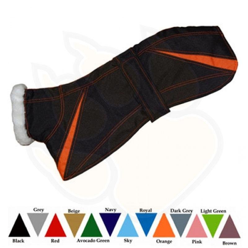 Premium Waterproof Greyhound &amp; Whippet Jacket – 600D Polyester, Fleece &amp; Faux Fur Collar