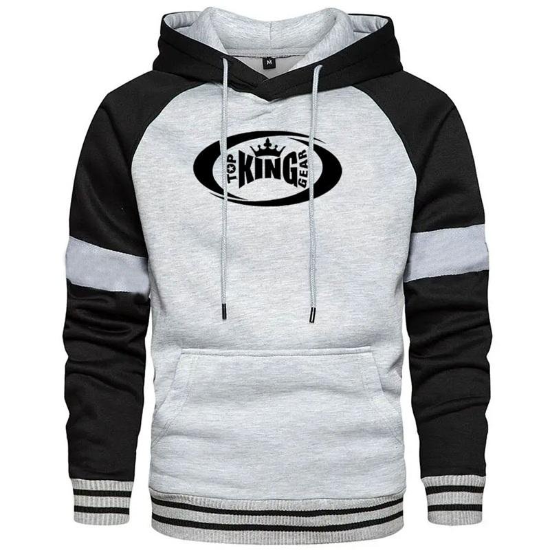 Contrast Color Raglan Style Casual Hoodie – Cotton Blend Training &amp; Streetwear Hoodie with Kangaroo Pocket