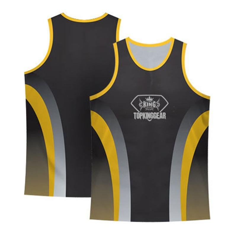 Sublimated Tank Top Stringer – Lightweight Polyester Gym Stringer for Bodybuilding &amp; Training