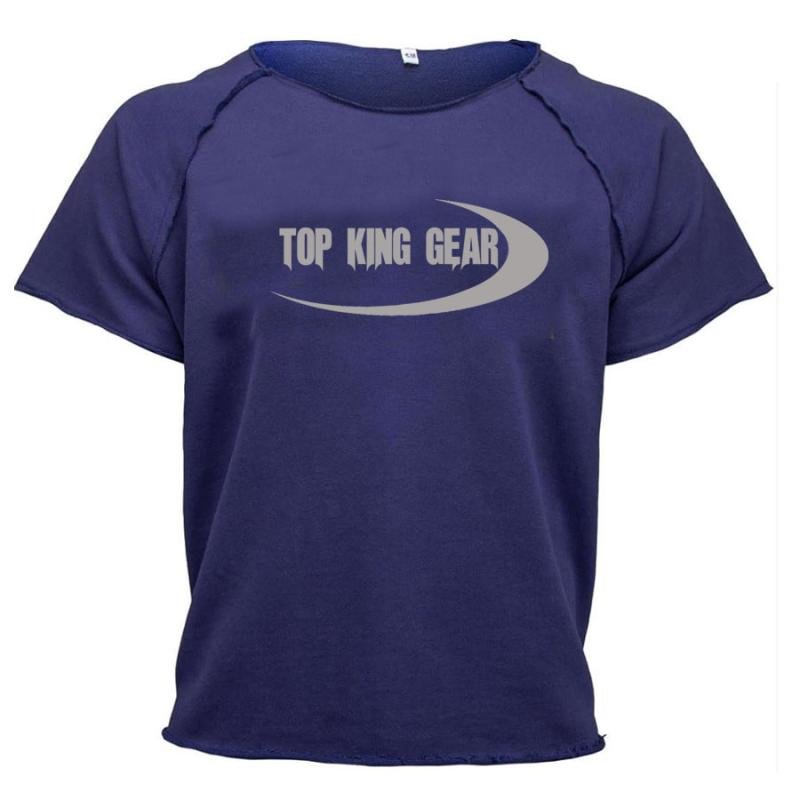 Top King Gear Men’s Ragtop Gym Workout Shirt – Terry Cotton Bodybuilding Fitness Top