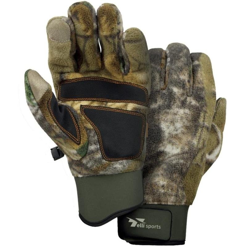 Camouflage Hunting Full Finger Gloves for Men with Touchscreen Compatibility, Fleece Shooting, Driving, Fishing, Climbing | Telli Sports